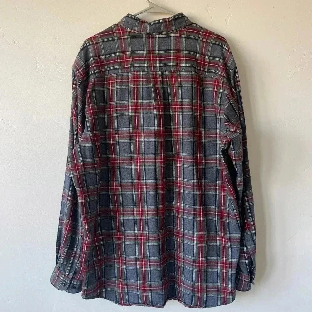 L.L. Bean Men's Scotch Plaid Flannel Shirt Traditional Fit 100% Cotton XL